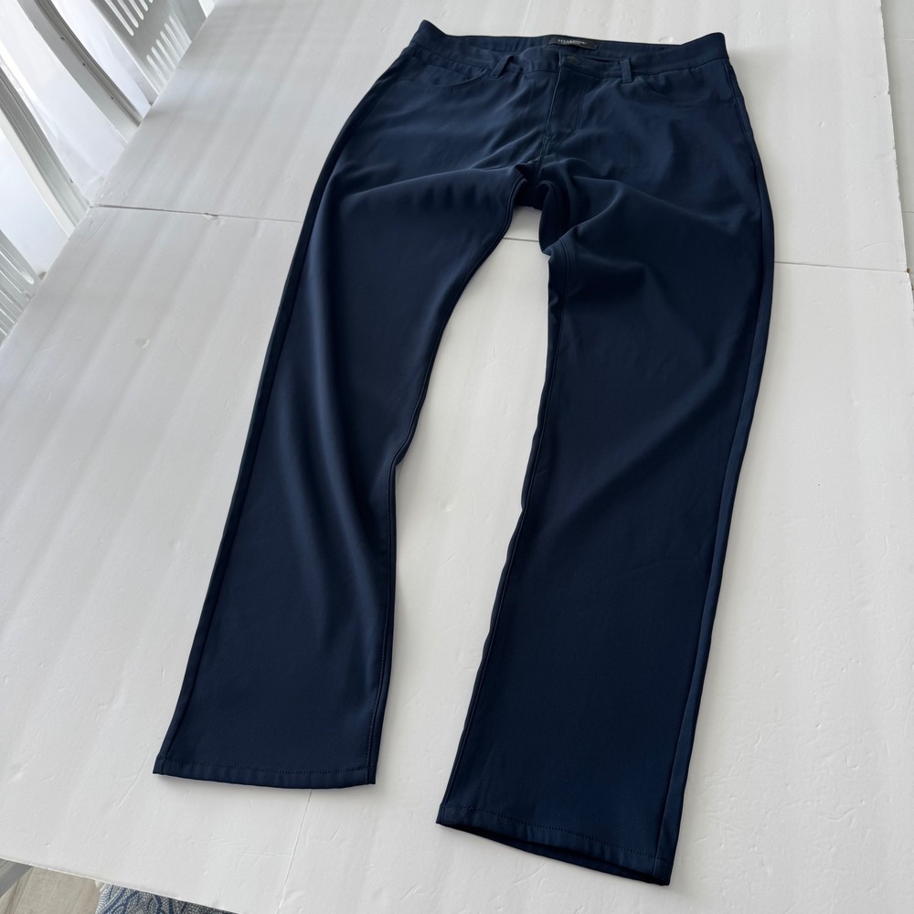Liverpool Los Angeles Kingston Modern Slim Straight Navy Tech Pants 36x32 Mens